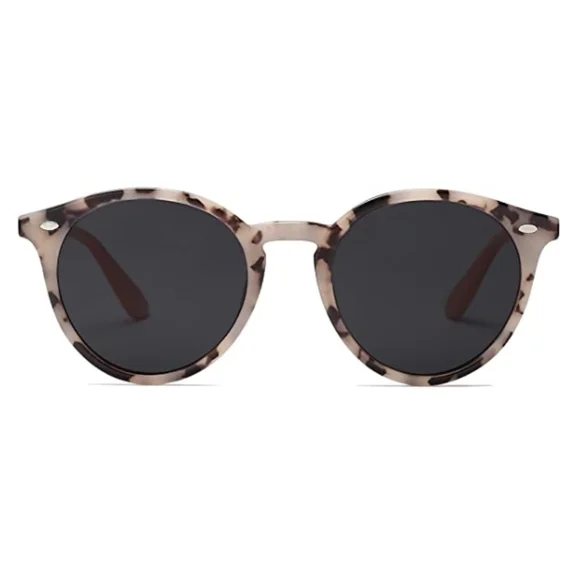 💫Tortoise Beige Round Polarized Sunglasses for Women Men Classic Vintage - Picture 3 of 3